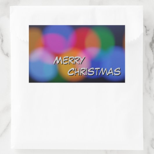 Merry kerstaker rechthoekige sticker (Tas)