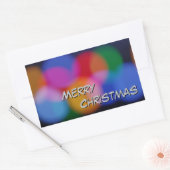 Merry kerstaker rechthoekige sticker (Envelop)