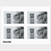 Merry kerstaker rechthoekige sticker (Vel)