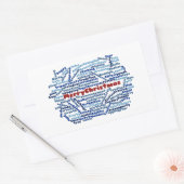 Merry kerstaker rechthoekige sticker (Envelop)