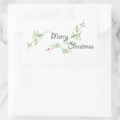 Merry kerstaker rechthoekige sticker (Tas)