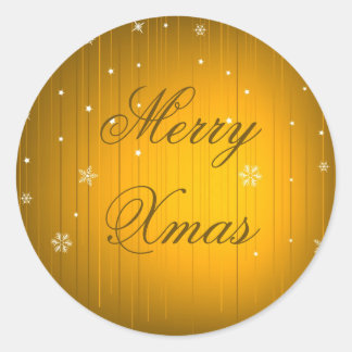 Merry kerstaker ronde sticker