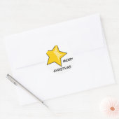 Merry kerstaker ronde sticker (Envelop)
