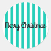 Merry kerstaker ronde sticker (Voorkant)