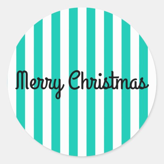 Merry kerstaker ronde sticker (Voorkant)