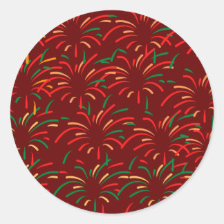 Merry kerstaker ronde sticker