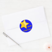 Merry kerstaker ronde sticker (Envelop)