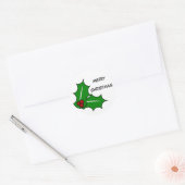 Merry kerstaker ronde sticker (Envelop)