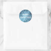 Merry kerstaker ronde sticker (Tas)