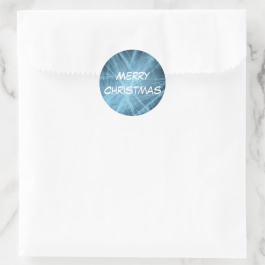 Merry kerstaker ronde sticker (Tas)