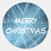 Merry kerstaker ronde sticker (Voorkant)