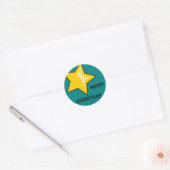 Merry kerstaker ronde sticker (Envelop)