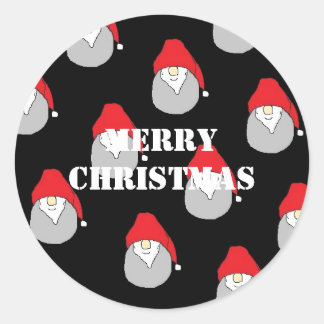 Merry kerstaker ronde sticker