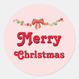 Merry kerstakers ronde sticker