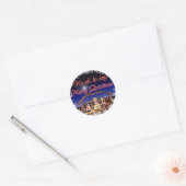 Merry kerstakers ronde sticker (Envelop)