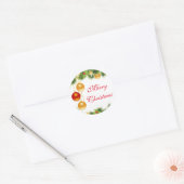 Merry kerstakers ronde sticker (Envelop)