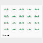 Merry kerstakers ronde sticker (Vel)
