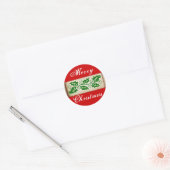 Merry kerstakers ronde sticker (Envelop)