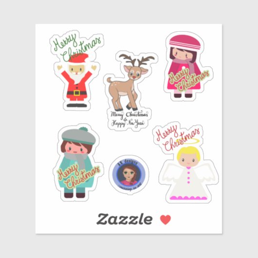 Merry kerstakers sticker (Vel)
