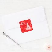 Merry kerstakers vierkante sticker (Envelop)
