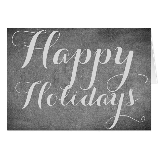 Merry Kerstalkboard Typografie Black White (Voorkant Horizontaal)