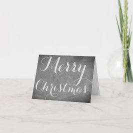 Merry Kerstalkboard Typografie Black White Feestdagen Kaart