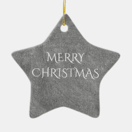 Merry Kerstalkboard Typografie Black White Keramisch Ornament