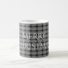 Merry Kerstalkboard Typografie Black White Koffiemok