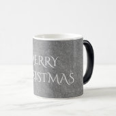 Merry Kerstalkboard Typografie Black White Magische Mok (Voorkant rechts)