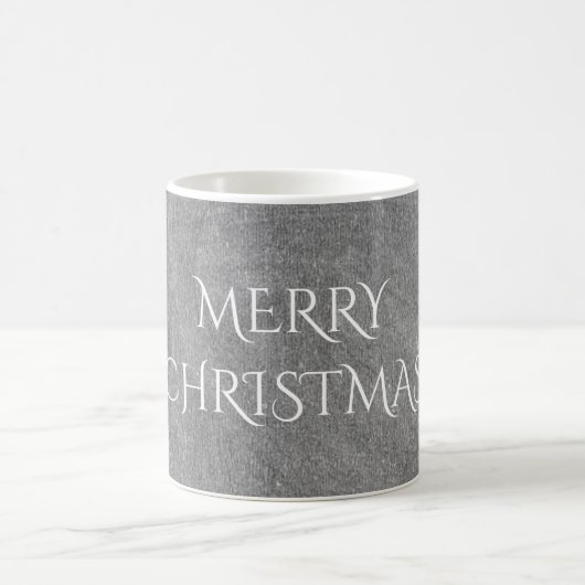 Merry Kerstalkboard Typografie Black White Magische Mok (Center)