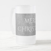 Merry Kerstalkboard Typografie Black White Matglas Bierpul (Voorkant links)