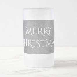 Merry Kerstalkboard Typografie Black White Matglas Bierpul