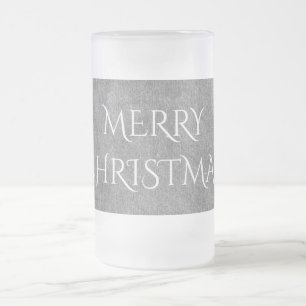 Merry Kerstalkboard Typografie Black White Matglas Bierpul