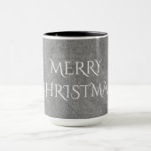 Merry Kerstalkboard Typografie Black White Mok (Midden)