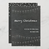 Merry-kerstalkbordontwerp Feestdagenkaart (Voorkant / Achterkant)