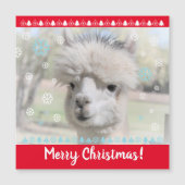 Merry Kerstalpaca Magnetic Card (Voorkant)