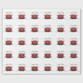 Merry kerstam Trolley Streetcar Cadeaupapier (Vlak)