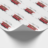 Merry kerstam Trolley Streetcar Cadeaupapier (Hoek)