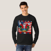 Merry KerstAmerika Santa Claus Funny Usa T-shirt (Voorkant volledig)