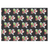 Merry KerstAngel Black Tablecloth Tafelkleed (Voorkant (Horizontaal))