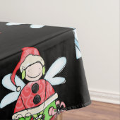 Merry KerstAngel Black Tablecloth Tafelkleed (Voorbeeld)
