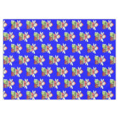 Merry KerstAngel Blue Tablecloth Tafelkleed (Voorkant (Horizontaal))