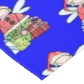 Merry KerstAngel Blue Tablecloth Tafelkleed (Gekanteld)