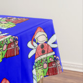 Merry KerstAngel Blue Tablecloth Tafelkleed (Voorbeeld)