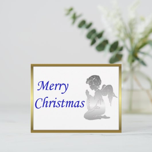 Merry KerstAngel Feestdagenkaart (Staand voorkant)