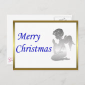 Merry KerstAngel Feestdagenkaart (Voorkant / Achterkant)