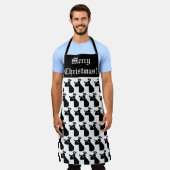 Merry Kerstangel Pattern Black and White Schort (Gedragen)