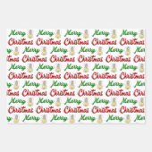 Merry KerstAngel rood script Inpakpapier Vel (Voorkant)