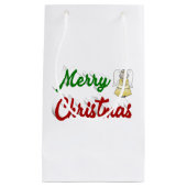 Merry KerstAngel rood script Klein Cadeauzakje (Voorkant)