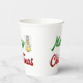 Merry KerstAngel rood script Papieren Bekers (Links)